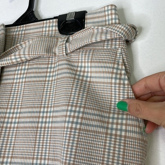 NWOT Joie plaid high waisted straight legs trousers - Picture 3 of 8